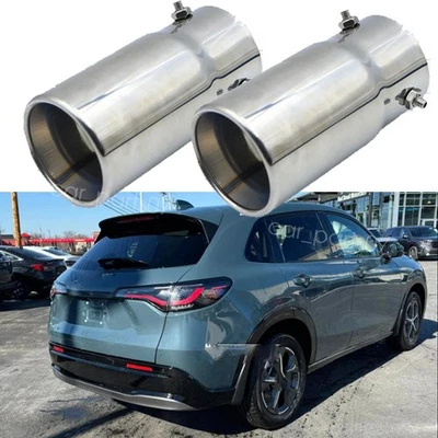 2PCS 1.5-2.7" Exhaust Pipe Tip Rear Tail Throat Muffler For Honda Insight Foto 1 de 4