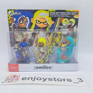 Figurine Nintendo amiibo Splatoon Triple Set Octoling Bleu Inkling Jaune Smallfry - Photo 1/24