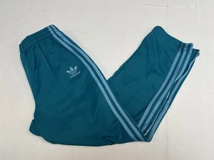Adidas Damen Trainingshose UK 14 mittelblau gestreift Track Pants Jogger - Bild 1 von 7