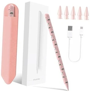 Stylus Pen for iPad 11th&10th Generation, Pen with Pencil Holder,Palm Pink - Picture 1 of 7