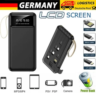 900000mAh Powerbank Externer Akku Ladegerät ZusatzAkku 4 USB Für alle Handy - Bild 1 von 4