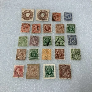 23 USED/HR Cancelled Antique George V Britain/Australia Stamps, 1910-1936; DEAL - Picture 1 of 12