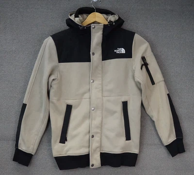 The North Face Jacket Men's Small Cream High Rail Fleece Full Zip Hood Coat - Image 1 of 4