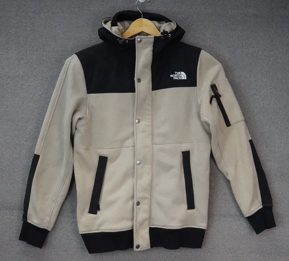 The North Face Jacket Men's Small Cream High Rail Fleece Full Zip Hood Coat - Image 1 of 4