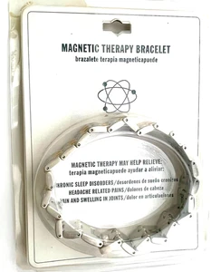 Magnetic Therapy Bracelet Two-Tone Chain-link  Clasp-Closure, NEW! - Picture 1 of 4