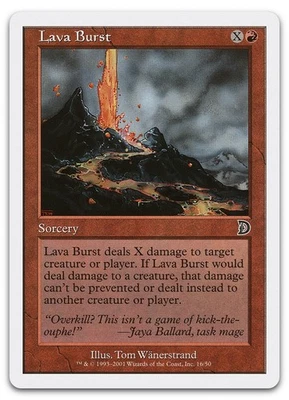 Lava Burst #16 (LP) Deckmasters Garfield vs Finkel DKM Magic MTG - Image 1 of 2
