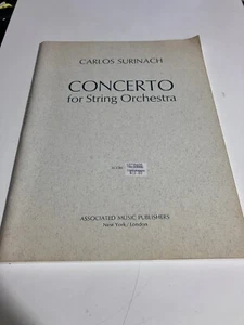 CARLOS SURINACH CONCERTO FOR STRING ORCHESTRA MUSIC BOOK - Picture 1 of 4