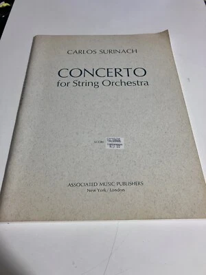 CARLOS SURINACH CONCERTO FOR STRING ORCHESTRA MUSIC BOOK - Image 1 of 4