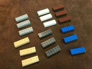 Lego 2x6x1 block x3 you choose color blue/tan/gray/white/brown/black/yellow/red - Picture 1 of 9