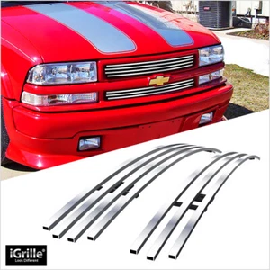 Fits 98-04 Chevy S-10 /98-05 Blazer Stainless Steel Billet Grille Insert - Picture 1 of 7