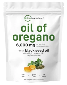 Micro Ingredients Oil of Oregano Softgels 6000mg - Picture 1 of 8