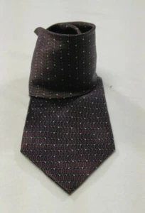 Louis Roth Men's Tie Necktie 100% Silk Brown Wavy Geometric 58.5" x 4" - Picture 1 of 2