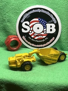 Unbranded 1970s Earth Mover Dirt Scraper Yellow Diecast EX Cond Hong Kong - Picture 1 of 9