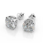 1 3 4 Ct D Si2 Veritable Diamant Clou Earrings Coupe Ronde 14K Or Blanc