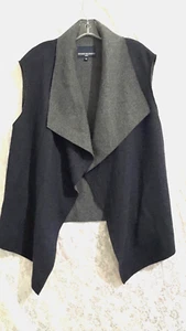 Gorgeous "SPORTSCRAFT" Grey Wool Blend Waterfall Vest Size XL / XXL - Picture 1 of 6