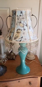 Victorian French Medium Lamp Shade "Mineral" and 5" Bead Fringe! - Picture 1 of 2