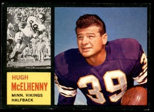 HUGH McELHENNY 1962 TOPPS 1962 Nº 92 Ex+ 21725 - Imagen 1 de 2