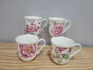 LENOX Floral Butterfly Meadow Bloom Coffee Mugs - Set of 4 - Picture 1 of 6