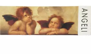 MARCADOR DE ARTE Raffaello Ángeles Querubines Madonna Sistina Foto Postal Recuerdo - Imagen 1 de 2