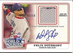 2014 TOPPS BASEBALL FELIX DOUBRONT WORLD SERIES CHAMPIONS AUTO RELIC WCAR-FD HOT