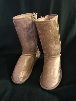Botas para mujer talla 7 marca Wet Seal, beige gamuza pull on, nuevas Foto 1 de 4