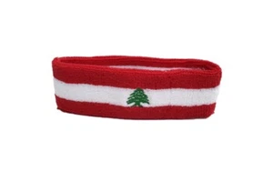 Stirnband Libanon 6x21cm Schweißband für Sport Headband - Picture 1 of 1