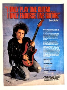 TOTO / STEVE LUKATHER / 1989 VALLEY ARTS GUITARRAS REVISTA ANUNCIO IMPRESO - Imagen 1 de 1