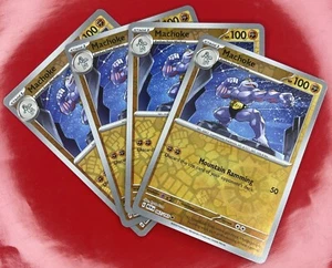 4X Pokemon Juego de Cartas Coleccionables Machoke 067/165 HOLO INVERSO Escarlata y Violeta 151 Inglés Casi Nuevo - Imagen 1 de 2