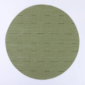 Round Placemats Set of 6 PVC Placemats for Kitchen Dining Table Decor Washabl... - Picture 1 of 6