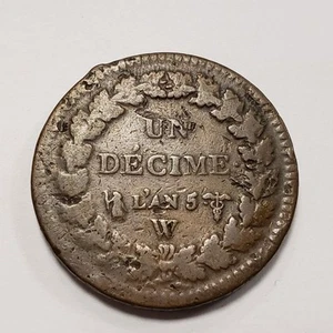 France Un Decime LAN 5 W - KM644.1 - SKU-F9821 - Picture 1 of 4