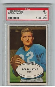 1953 Bowman - #21 - Bobby Layne - Lions - PSA 5 - 4543 - Picture 1 of 2
