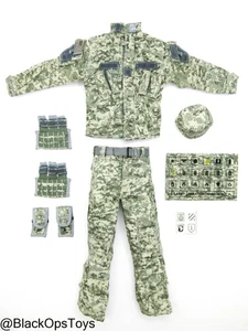 1/6 Scale Toy ACU Camo Uniform w/Patch & Pouch Set - Picture 1 of 4