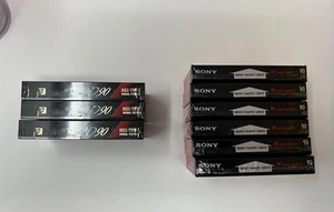 Lot:(6)Sony HF Normal Bias 90 Minute/(3)TDK D90 CassetteTapes New Sealed Vintage - Picture 1 of 7