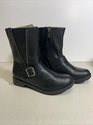 Botas Nine West Niña Talla 1 Melba Moda Negras con Cremallera Estampado de Guepardo Interior ¡NUEVAS! Foto 1 de 3