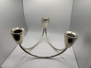 Duchin Creations MidCentury Modern Sterling Silber gewichtet 3 Kerzenhalter 310g - Bild 1 von 20
