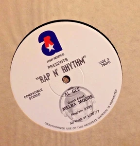 RADIO SHOW: RAP N' RHYTHM w/AL GEE 1/30/77 GUESTS: MELBA MOORE & TONY SILVESTER - Foto 1 di 4