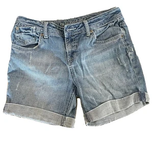 Pantalones cortos de mezclilla Justice Jeans simplemente con poca luz lavados en dificultades chica grande 14R - Imagen 1 de 5
