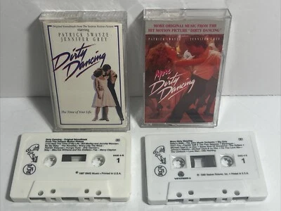 Dirty Dancing & More Dirty Dancing Movie Soundtrack Vintage Cassette Tape Lot x2 - Image 1 of 4