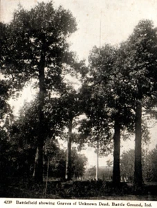 Tippecanoe Schlachtfeld Gräber unbekannter toter Schlachtfeld Indiana Postkarte - Bild 1 von 3