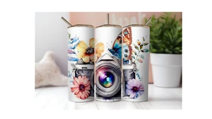 Becher Thermobecher Tumbler 20 oz " Fotoapparat " - Bild 1 von 3