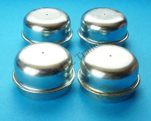 4 tapacubos antipolvo de grasa metálica de 50 mm para ruedas de remolque #SF - Imagen 1 de 1