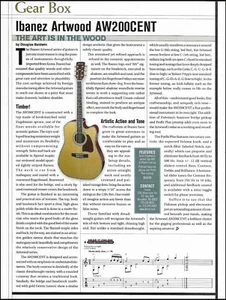 Ibanez Artwood Series AW200CENT Akustikgitarre Soundcheck Rezension Artikel Druck - Bild 1 von 3