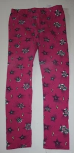 Used Gymobree Girls 10 12 year L Leggings Full Length Pink w Stars Lighting Bolt - Picture 1 of 4