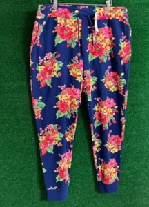 MEN'S POLO RALPH LAUREN FLORAL COTTON BLENDED SWEATPANTS BLUE MULTI $148 SZ 2XL - Picture 1 of 3