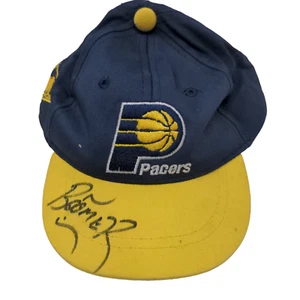 Mighty Mac Boy's Snapback Hat Blue 2-4T Yellow Indiana Pacers Autographed Boomer - Picture 1 of 12