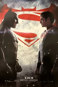 BATMAN V SUPERMAN: DAWN OF JUSTICE Original One Sheet Movie Poster - 2016 - DC - Picture 1 of 5