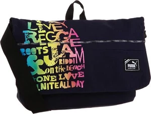 PUMA Jamaica Reggae Messenger Shoulder Bag Unisex Blue Navy - Picture 1 of 4