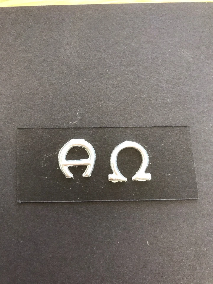 Verzierwachs Alpha Omega silberKerzenwachs Wachsdekor Borte Wachs Wachskerze - Bild 1 von 1