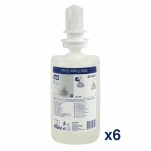 Tork Hand Soap in White Plastic with Perfumed Mild Foam - All Skins 1L - 6 Pack - Picture 1 of 8