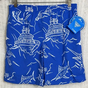 NWT Columbia PFG Super Backcast Boy's Size XL Fishing Print Water Shorts Trunks - Picture 1 of 4